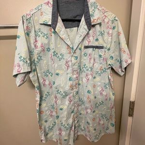 Dip Short Sleeve Button Up